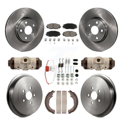 Front Rear Disc Brake Rotors Ceramic Pads And Drum Kit (9Pc) For 2009-2013 Toyota Corolla K8C-102961