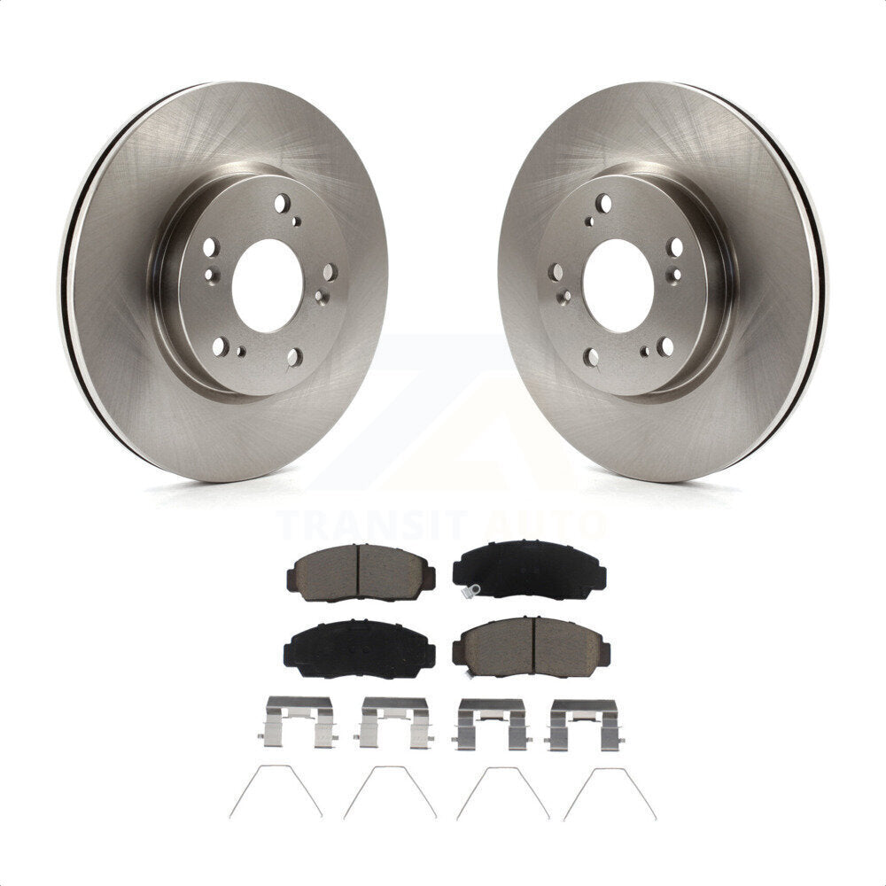 Front Disc Brake Rotors And Ceramic Pads Kit For Honda Civic K8C-103027 by Transit Auto