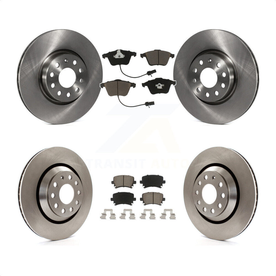 Front Rear Disc Brake Rotors And Ceramic Pads Kit For Volkswagen CC K8C-103140 by Transit Auto