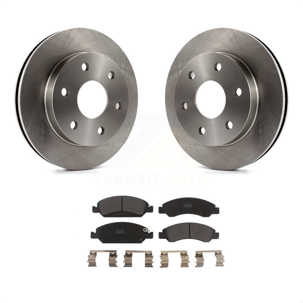 Front Disc Brake Rotors And Semi-Metallic Pads Kit For 2007 GMC Sierra 1500 rear brakes K8F-100018 by Transit Auto