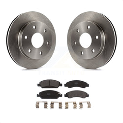 Front Disc Brake Rotors And Semi-Metallic Pads Kit For 2007 GMC Sierra 1500 rear brakes K8F-100018