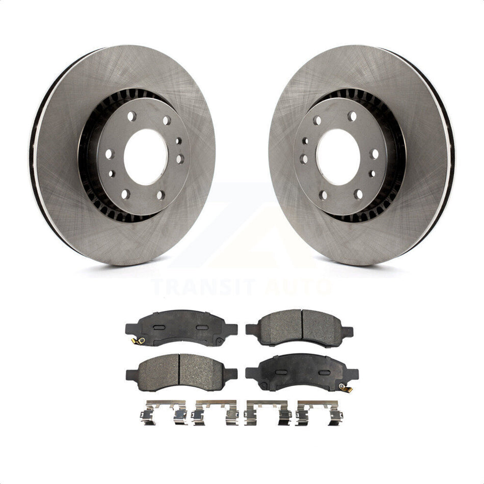 Front Disc Brake Rotors And Semi-Metallic Pads Kit For Chevrolet Trailblazer GMC Envoy EXT XL Buick Rainier Saab 9-7x Isuzu Ascender SSR K8F-100026 by Transit Auto