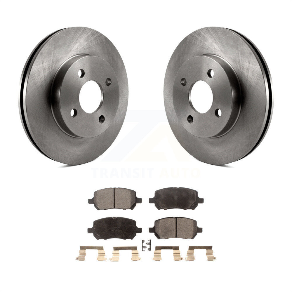 Front Disc Brake Rotors And Semi-Metallic Pads Kit For Chevrolet Cobalt Saturn Ion Pontiac G5 Pursuit K8F-100034 by Transit Auto