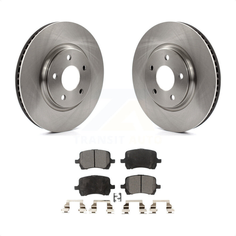 Front Disc Brake Rotors And Semi-Metallic Pads Kit For Chevrolet Malibu Pontiac G6 Cobalt Saturn Aura G5 K8F-100036 by Transit Auto