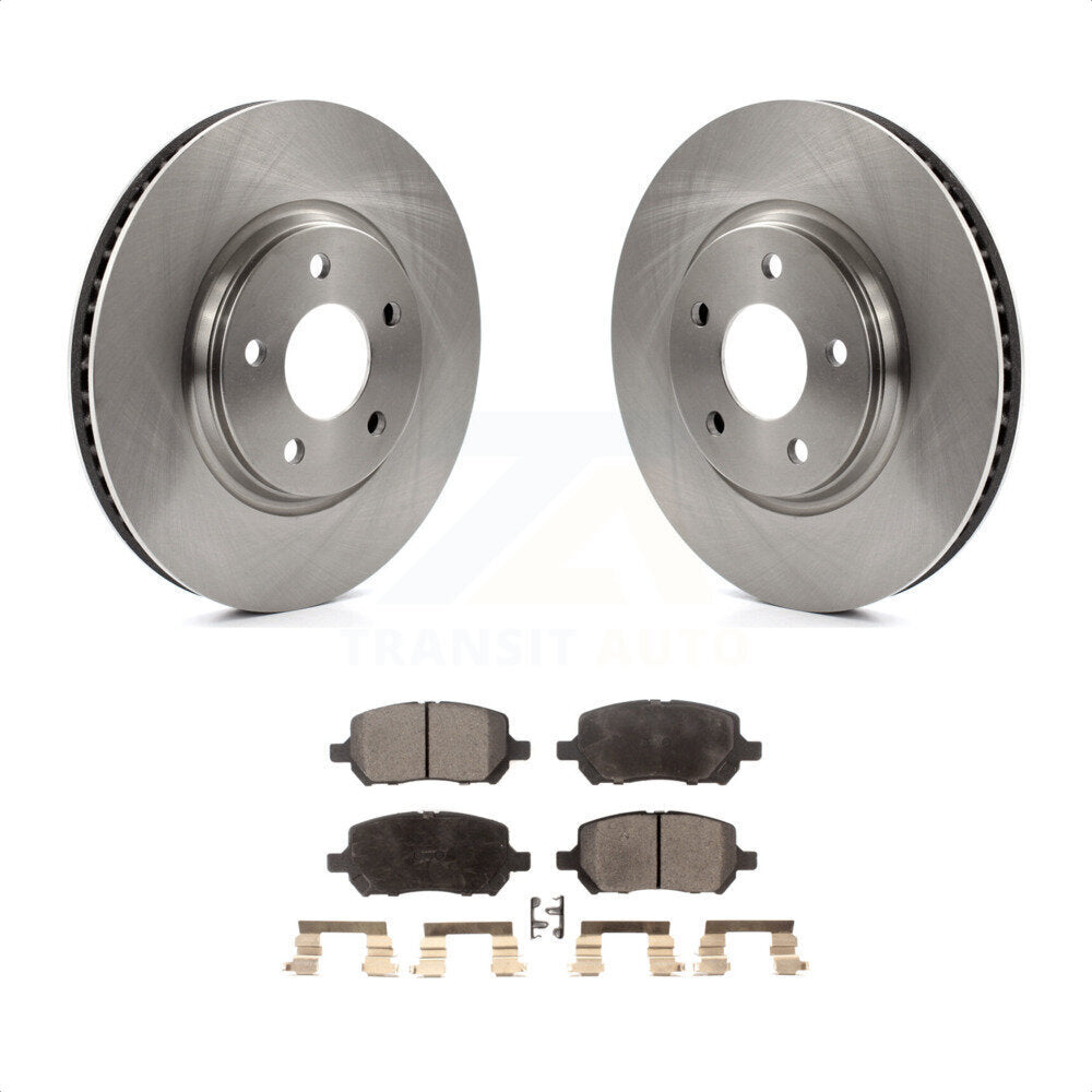 Front Disc Brake Rotors And Semi-Metallic Pads Kit For 2010 Pontiac G5 With Rear Brakes K8F-100037 by Transit Auto