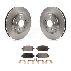 Front Disc Brake Rotors And Semi-Metallic Pads Kit For 2010 Pontiac G5 With Rear Brakes K8F-100037