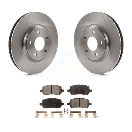 Front Disc Brake Rotors And Semi-Metallic Pads Kit For 2010 Pontiac G5 With Rear Brakes K8F-100037 by Transit Auto