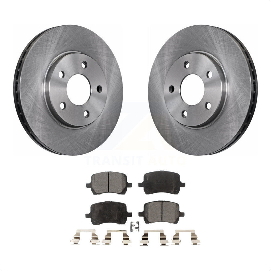 Front Disc Brake Rotors And Semi-Metallic Pads Kit For Chevrolet Malibu Pontiac G6 K8F-100043 by Transit Auto