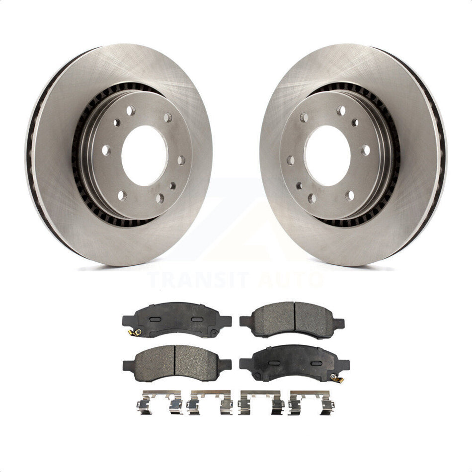 Front Disc Brake Rotors And Semi-Metallic Pads Kit For Chevrolet Trailblazer GMC Envoy Buick Rainier Isuzu Ascender K8F-100053 by Transit Auto