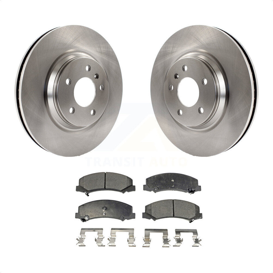 Front Disc Brake Rotors And Semi-Metallic Pads Kit For Chevrolet Buick Lucerne Impala Cadillac DTS Limited LaCrosse Allure K8F-100056 by Transit Auto