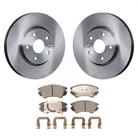 Front Disc Brake Rotors And Semi-Metallic Pads Kit For 2010-2015 Chevrolet Camaro LT LS K8F-100075 by Transit Auto