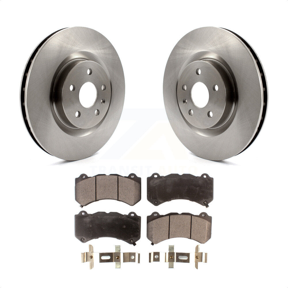 Front Disc Brake Rotors And Semi-Metallic Pads Kit For 2014 Chevrolet Camaro ZL1 K8F-100078 by Transit Auto