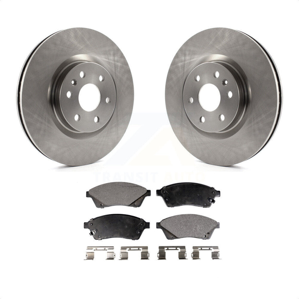 Front Disc Brake Rotors And Semi-Metallic Pads Kit For Cadillac SRX Saab 9-4X K8F-100080 by Transit Auto