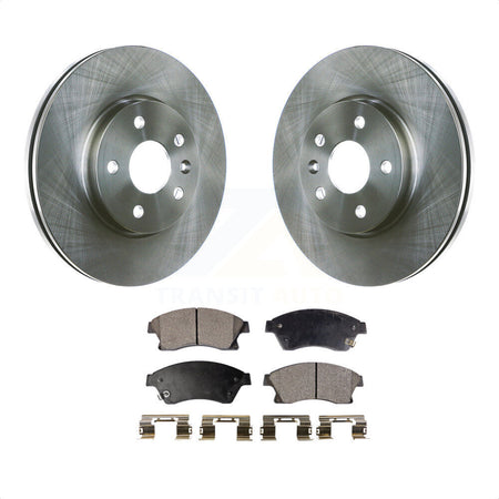 Front Disc Brake Rotors And Semi-Metallic Pads Kit For Chevrolet Cruze Sonic Limited K8F-100081 by Transit Auto