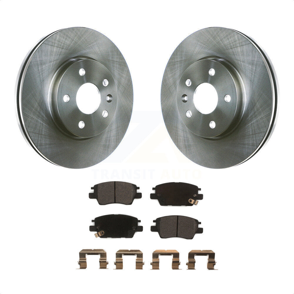 Front Disc Brake Rotors And Semi-Metallic Pads Kit For Chevrolet Cruze Volt Bolt EV EUV K8F-100082 by Transit Auto