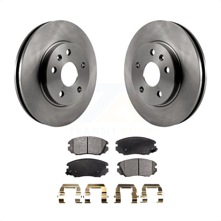 Front Disc Brake Rotors And Semi-Metallic Pads Kit For Chevrolet Malibu Buick LaCrosse Regal Limited K8F-100084 by Transit Auto