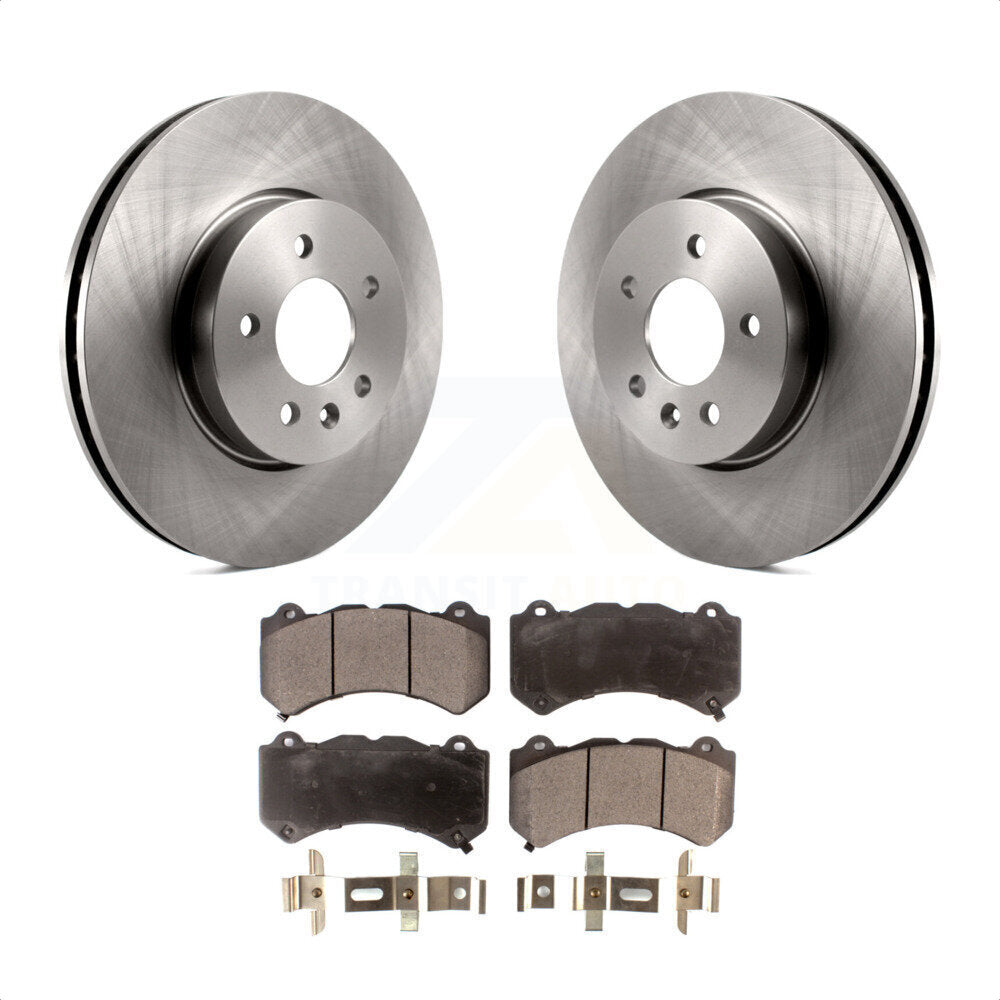 Front Disc Brake Rotors And Semi-Metallic Pads Kit For Cadillac ATS V K8F-100093 by Transit Auto