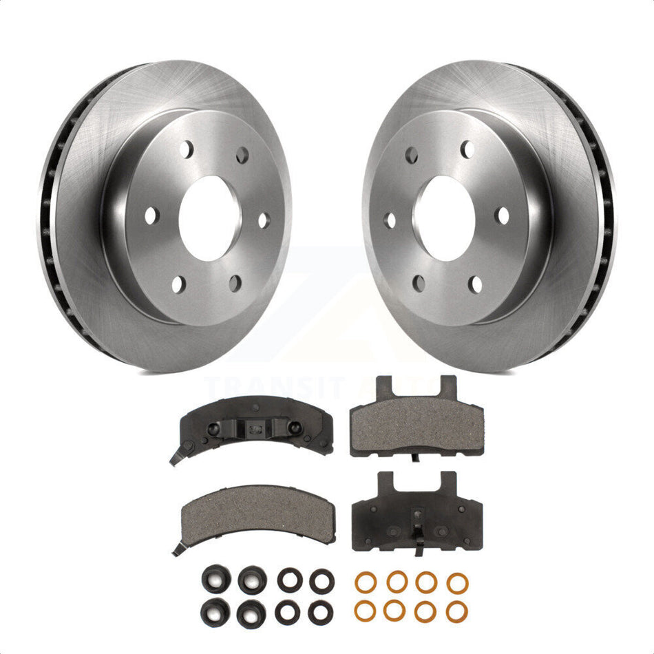 Front Disc Brake Rotors And Semi-Metallic Pads Kit For Chevrolet K1500 GMC Tahoe K2500 Suburban Yukon Cadillac Escalade Blazer K8F-100096 by Transit Auto