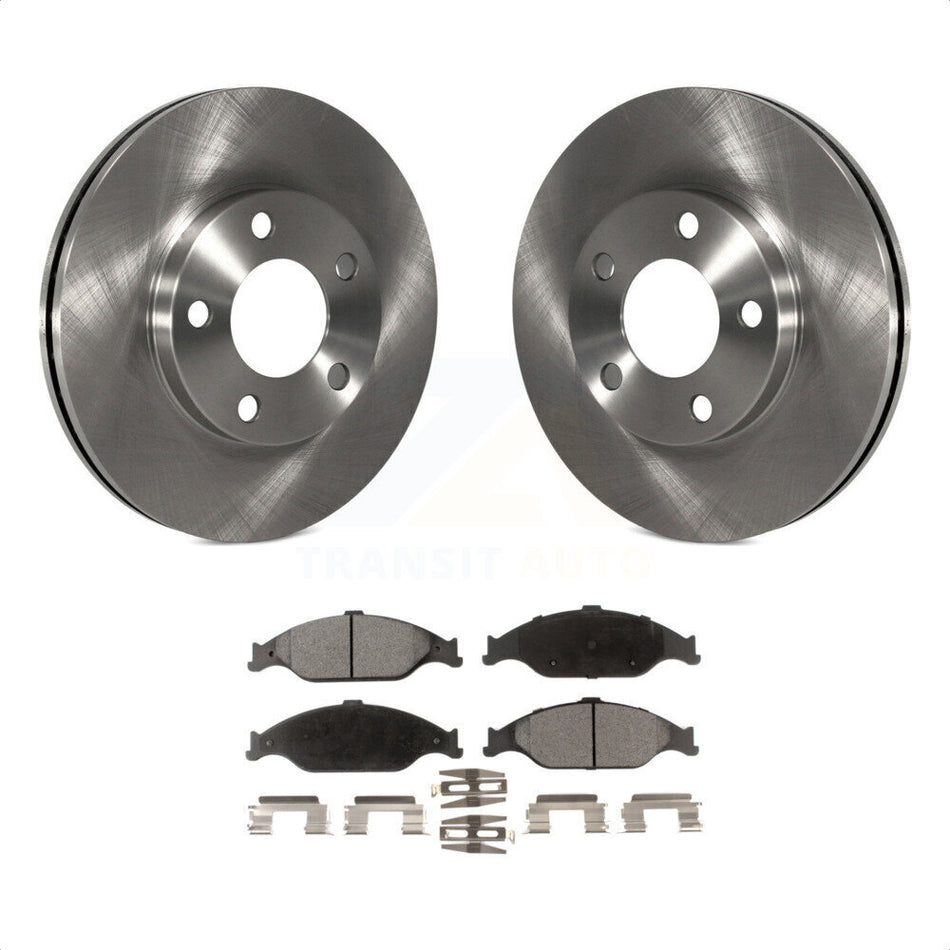 Front Disc Brake Rotors And Semi-Metallic Pads Kit For Ford Mustang K8F-100101 by Transit Auto