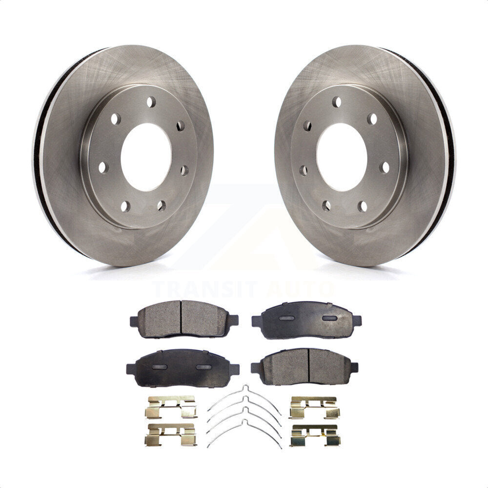 Front Disc Brake Rotors And Semi-Metallic Pads Kit For 2004 Ford F-150 4WD With 7 Lug Wheels 11th Digit Of Vin Is C K8F-100108 by Transit Auto