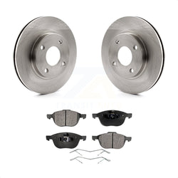 Front Disc Brake Rotors And Semi-Metallic Pads Kit For 2004 Ford Focus LX Mid High SE ZTS ZTW ZX3 ZX5 From 04 05 K8F-100117