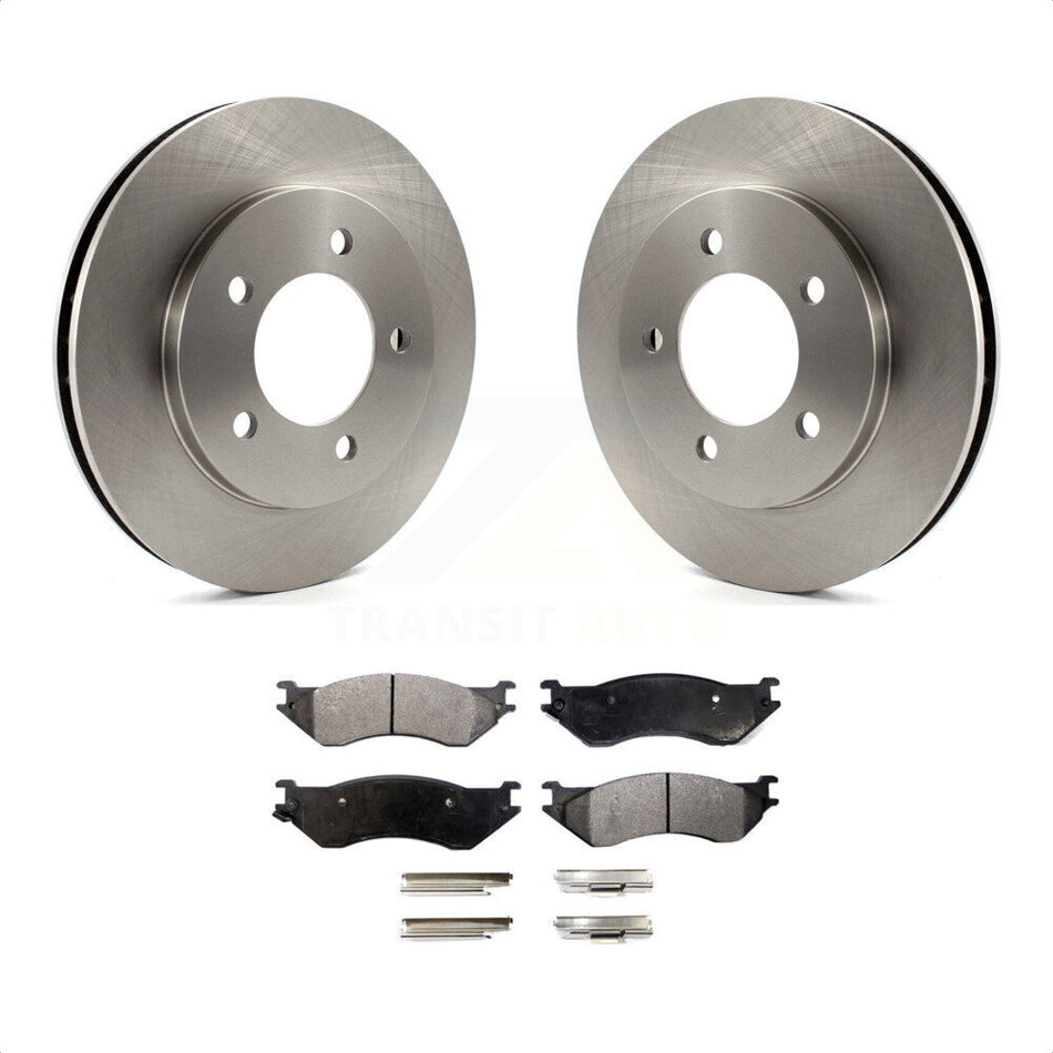 Front Disc Brake Rotors And Semi-Metallic Pads Kit For Ford Expedition Lincoln Navigator 4WD K8F-100123 by Transit Auto