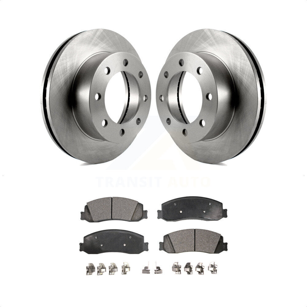 Front Disc Brake Rotors And Semi-Metallic Pads Kit For Ford F-350 Super Duty F-250 4WD K8F-100136 by Transit Auto