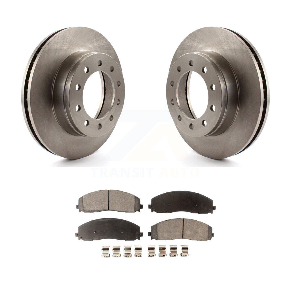 Front Disc Brake Rotors And Semi-Metallic Pads Kit For Ford F-350 Super Duty F-250 K8F-100140 by Transit Auto