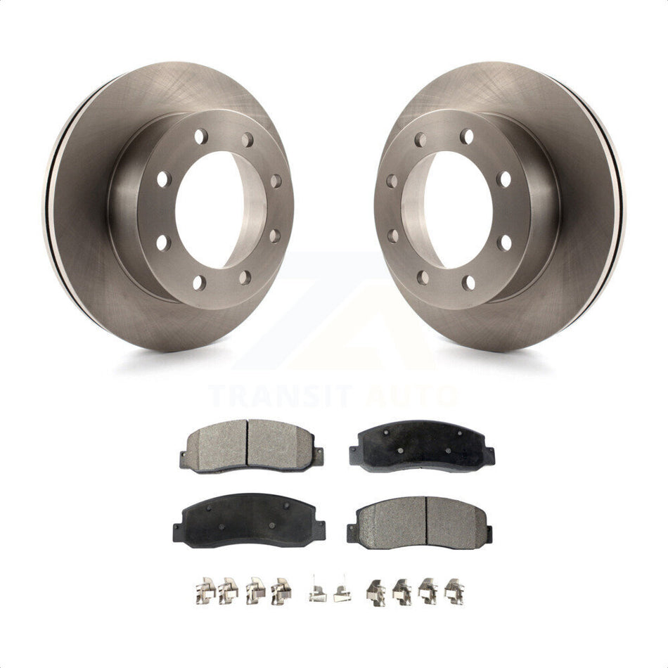 Front Disc Brake Rotors And Semi-Metallic Pads Kit For Ford F-350 Super Duty F-450 K8F-100144 by Transit Auto