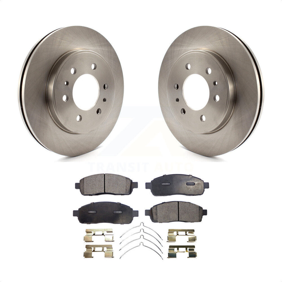 Front Disc Brake Rotors And Semi-Metallic Pads Kit For 2009 Ford F-150 With 6 Lug Wheels K8F-100160 by Transit Auto