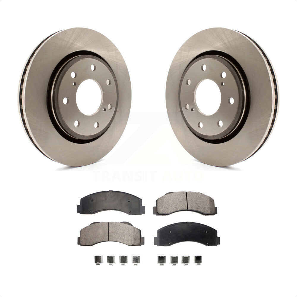 Front Disc Brake Rotors And Semi-Metallic Pads Kit For 2010-2014 Ford F-150 With 7 Lug Wheels K8F-100166 by Transit Auto