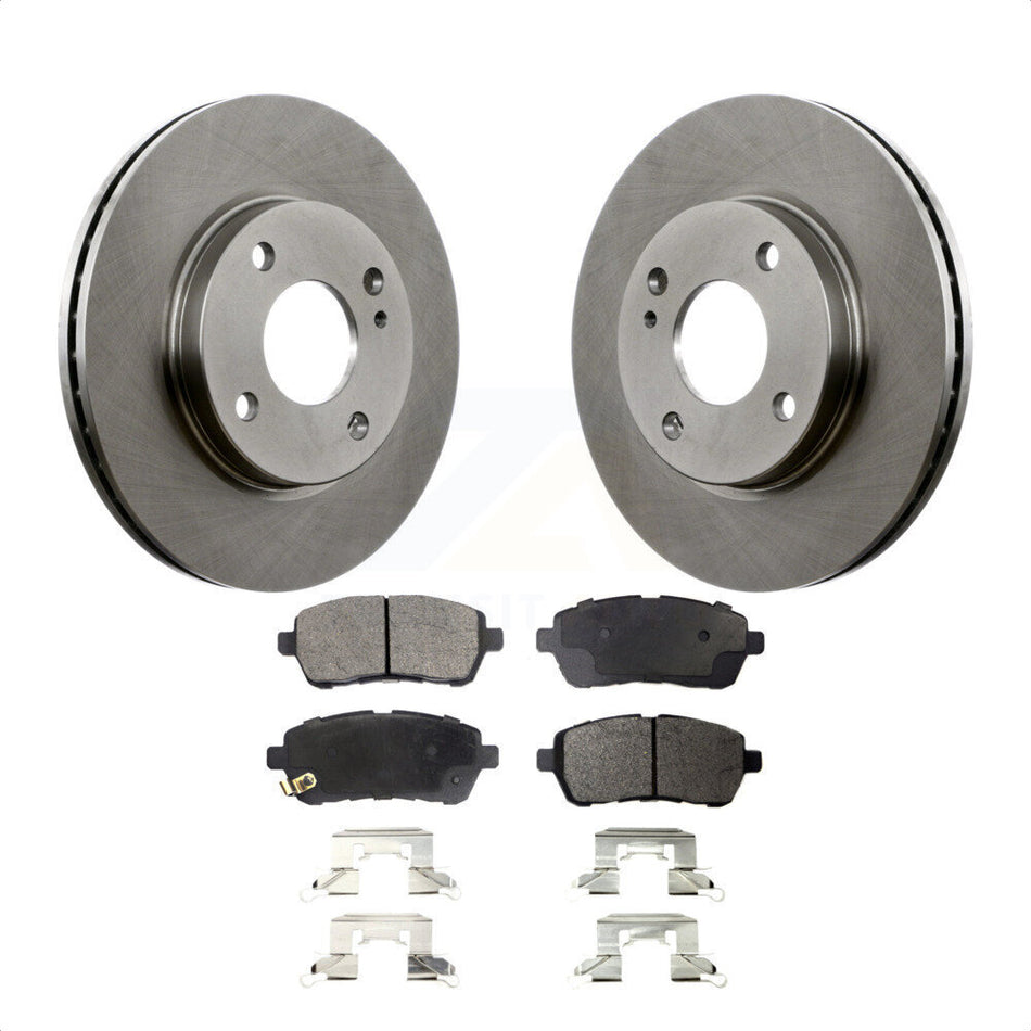 Front Disc Brake Rotors And Semi-Metallic Pads Kit For Ford Fiesta K8F-100168 by Transit Auto