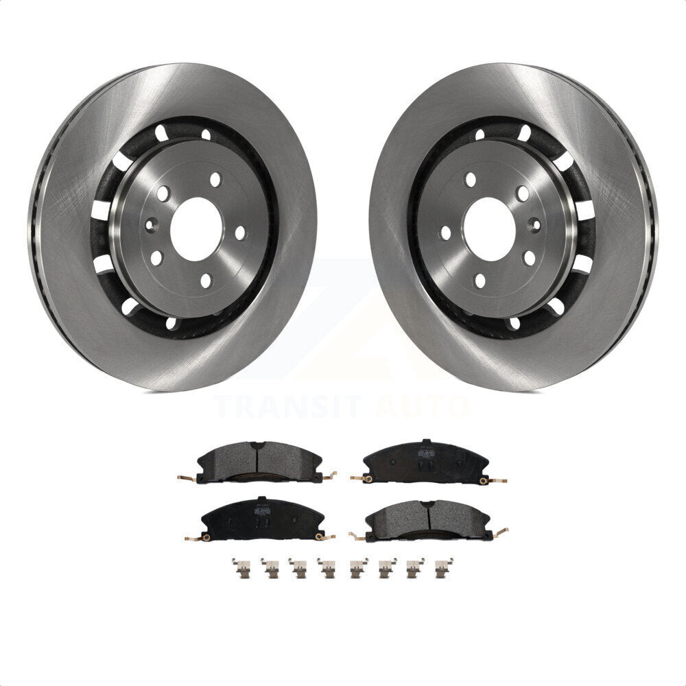 Front Disc Brake Rotors And Semi-Metallic Pads Kit For Ford Explorer Taurus Flex Police Interceptor Utility Lincoln Sedan MKS MKT Special Service K8F-100170 by Transit Auto