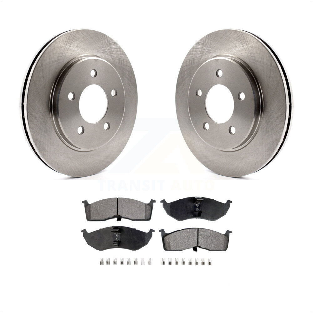 Front Disc Brake Rotors And Semi-Metallic Pads Kit For Dodge Grand Caravan Chrysler Plymouth Town & Country Voyager Prowler K8F-100190 by Transit Auto