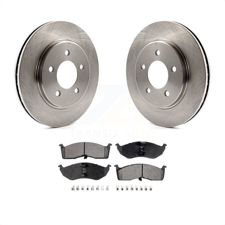 Front Disc Brake Rotors And Semi-Metallic Pads Kit For Dodge Grand Caravan Chrysler Plymouth Town & Country Voyager Prowler K8F-100190 by Transit Auto