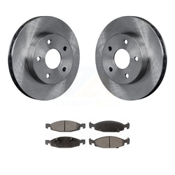 Front Disc Brake Rotors And Semi-Metallic Pads Kit For 1999-2002 Jeep Grand Cherokee With Teves & ATE Caliper K8F-100193