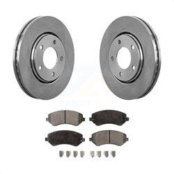 Front Disc Brake Rotors And Semi-Metallic Pads Kit For Dodge Chrysler Town & Country Grand Caravan Voyager K8F-100204