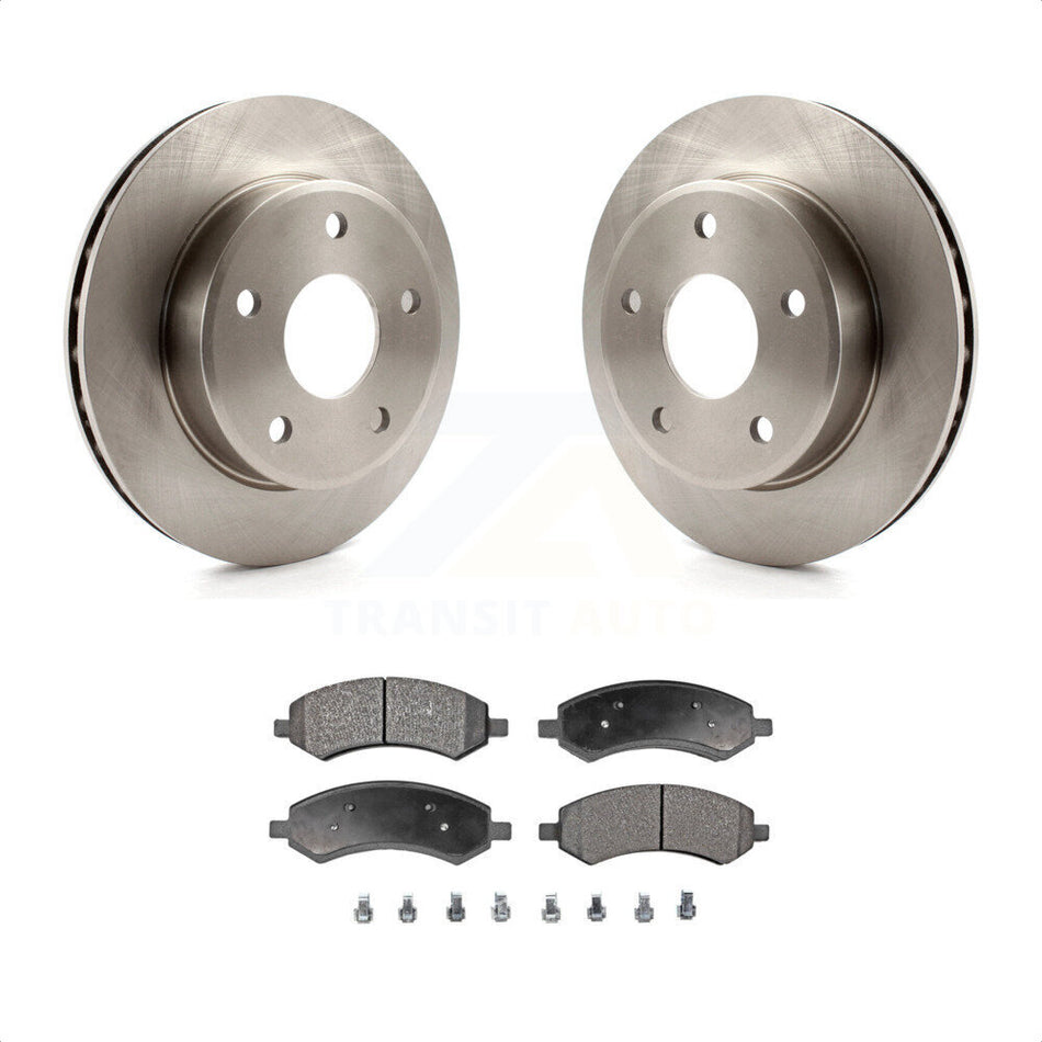 Front Disc Brake Rotors And Semi-Metallic Pads Kit For Dakota Dodge Mitsubishi Raider Ram K8F-100218 by Transit Auto