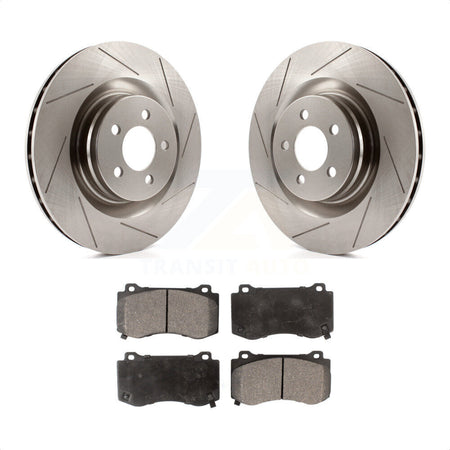 Front Disc Brake Rotors And Semi-Metallic Pads Kit For Dodge Charger Chrysler 300 Challenger Magnum K8F-100220 by Transit Auto