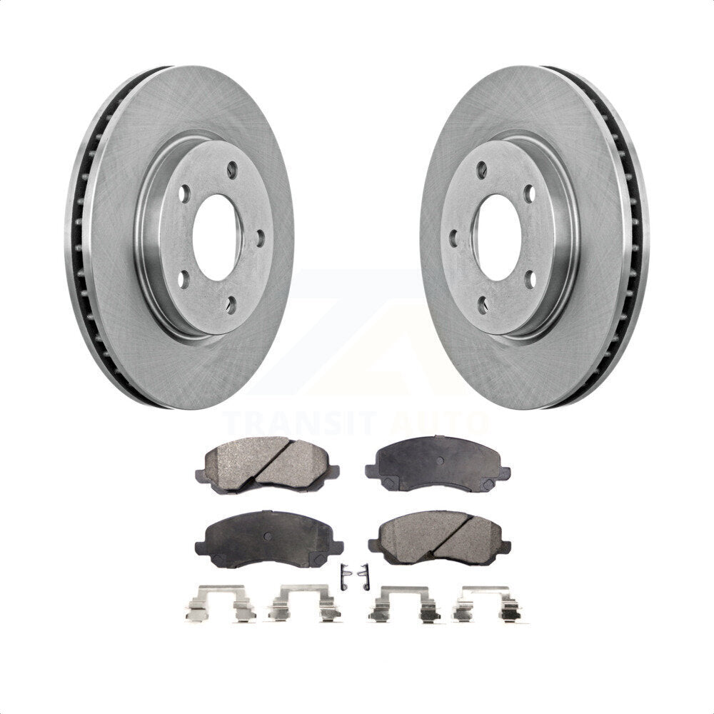 Front Disc Brake Rotors And Semi-Metallic Pads Kit For Dodge Caliber Mitsubishi Lancer K8F-100223 by Transit Auto