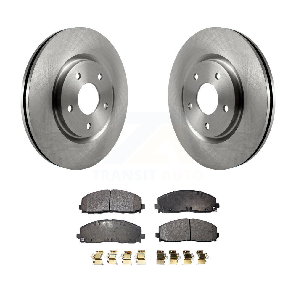 Front Disc Brake Rotors And Semi-Metallic Pads Kit For Dodge Grand Caravan Chrysler Journey Town & Country Pacifica Ram C/V Volkswagen Routan Voyager K8F-100239 by Transit Auto