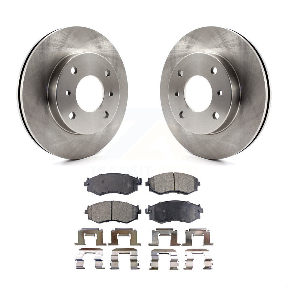 Front Disc Brake Rotors And Semi-Metallic Pads Kit For Nissan Sentra 240SX Stanza Infiniti G20 Axxess INFINITI K8F-100250 by Transit Auto