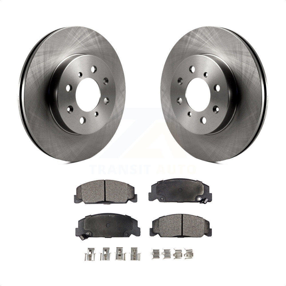 Front Disc Brake Rotors And Semi-Metallic Pads Kit For 1997 Honda Civic LX with 4-Wheel ABS K8F-100253 by Transit Auto