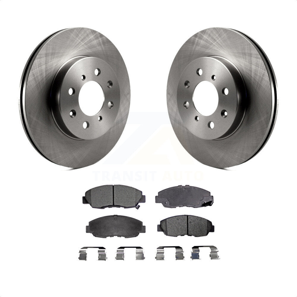 Front Disc Brake Rotors And Semi-Metallic Pads Kit For Honda Civic Insight Acura EL K8F-100254 by Transit Auto