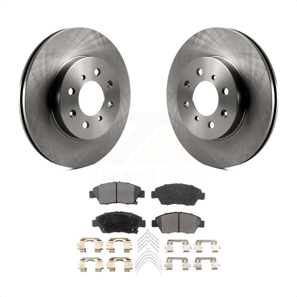 Front Disc Brake Rotors And Semi-Metallic Pads Kit For Honda Civic Fit del Sol K8F-100256 by Transit Auto