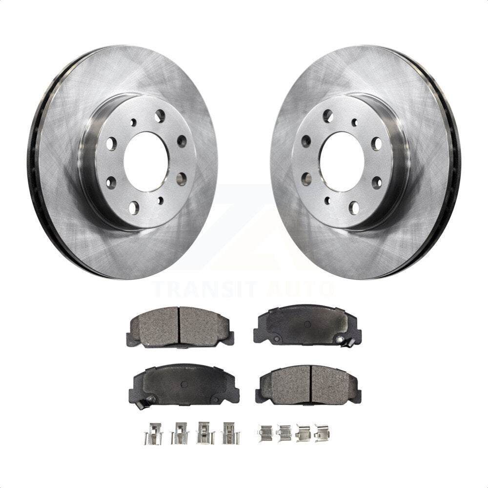 Front Disc Brake Rotors And Semi-Metallic Pads Kit For Honda Civic del Sol CRX K8F-100261 by Transit Auto