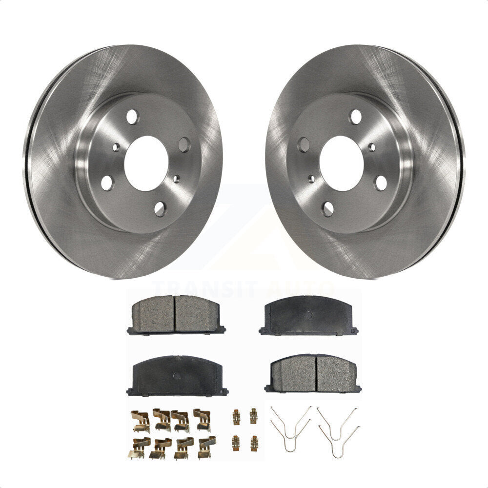 Front Disc Brake Rotors And Semi-Metallic Pads Kit For Toyota Tercel Paseo K8F-100266 by Transit Auto