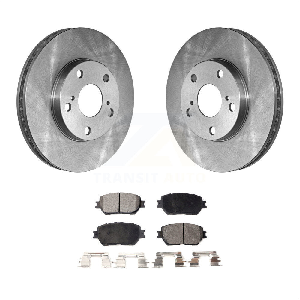 Front Disc Brake Rotors And Semi-Metallic Pads Kit For Toyota Camry K8F-100269 by Transit Auto