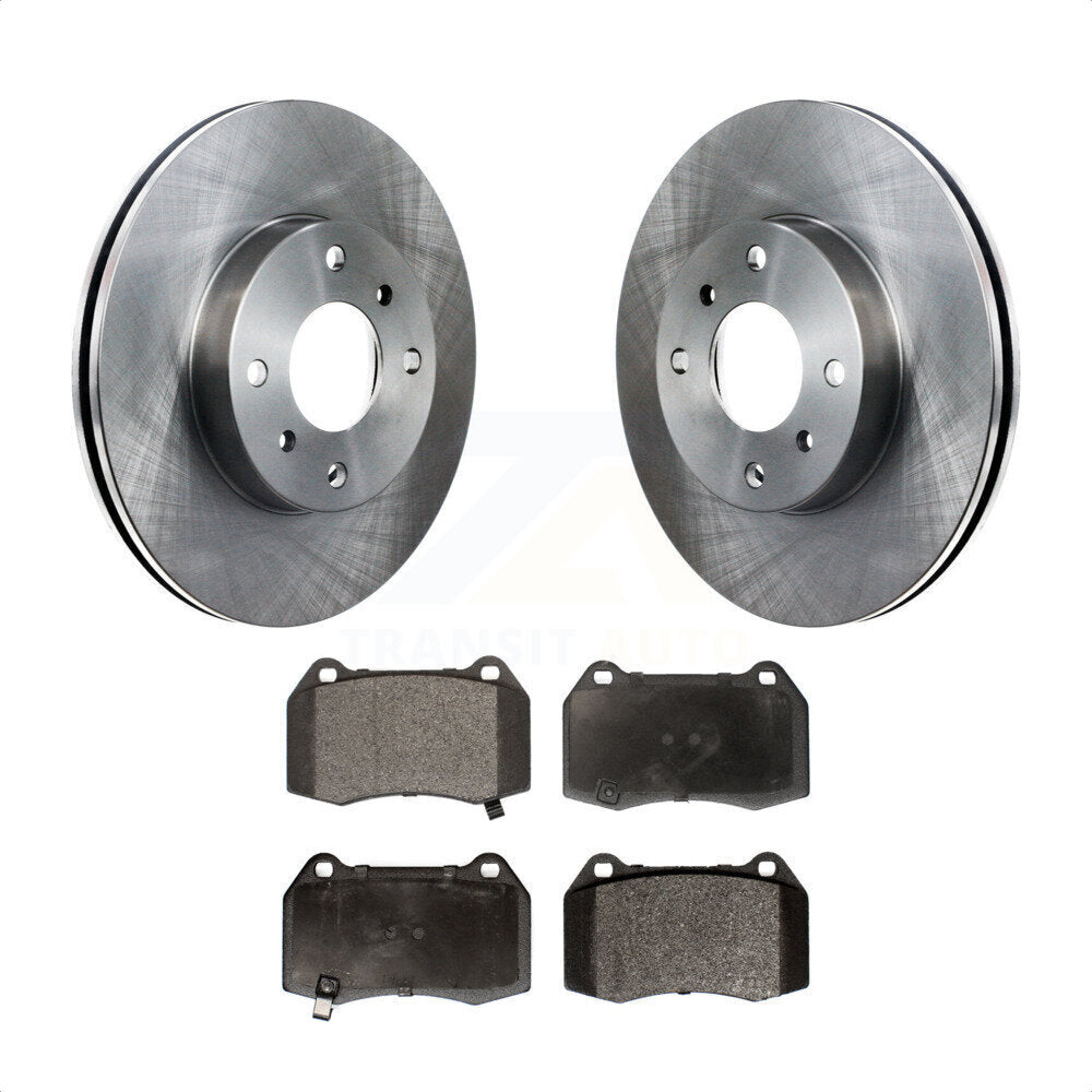 Front Disc Brake Rotors And Semi-Metallic Pads Kit For 2002 Nissan Sentra 2.5L With 4 Piston Caliper K8F-100278 by Transit Auto