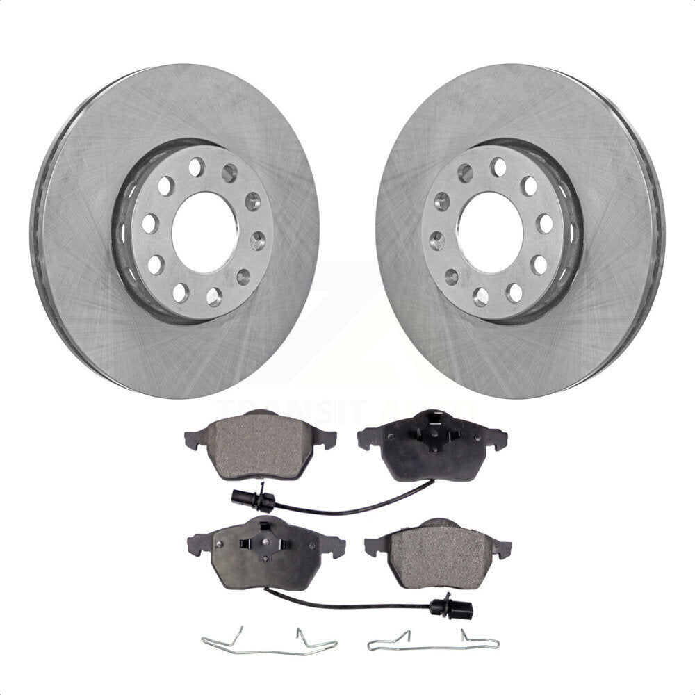 Front Disc Brake Rotors And Semi-Metallic Pads Kit For Volkswagen Passat Audi A4 Quattro A6 K8F-100280 by Transit Auto